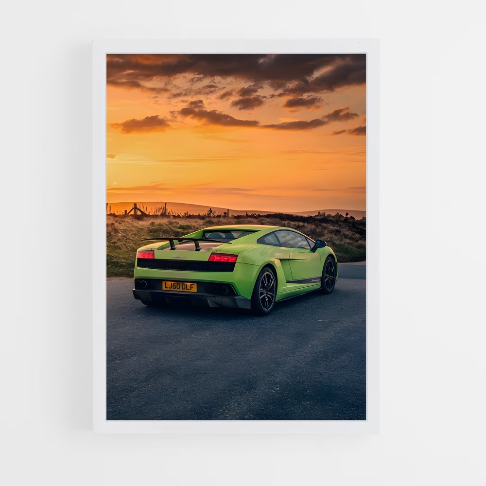 Poster Gallardo Vert Émeraude – affiche Lamborghini (vue 3)